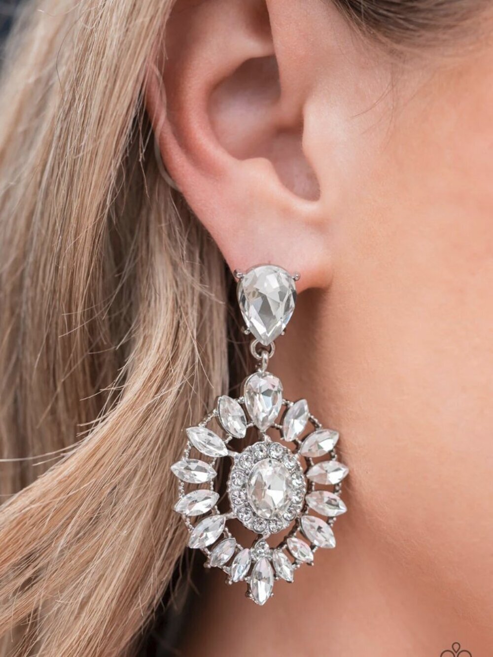 Paparazzi Jewelry Accessories - My Good LUXE Charm - White Earrings - Vintage